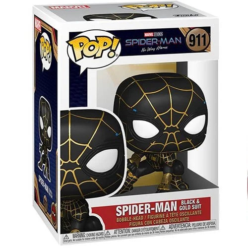 Funko-Spider-Man: No Way Home - Spider-Man Black and Gold Suit Funko Pop! Vinyl Figure-FU56827-Legacy Toys
