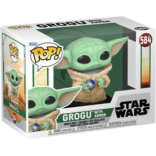 Funko-Star Wars: Book of Boba Fett - Grogu with Armor Pop! Vinyl Figure-FU68650-Legacy Toys