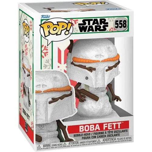 Funko-Star Wars: Holiday Boba Fett Snowman Pop! Vinyl Figure-FU64334-Legacy Toys