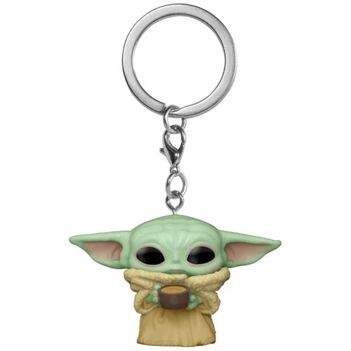 Funko-Star Wars: The Mandalorian - The Child with Cup Funko Pocket Pop! Key Chain-FU53042-Legacy Toys
