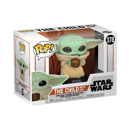 Funko-Star Wars: The Mandalorian The Child with Cup Funko Pop! Vinyl Figure-FU49933-Legacy Toys