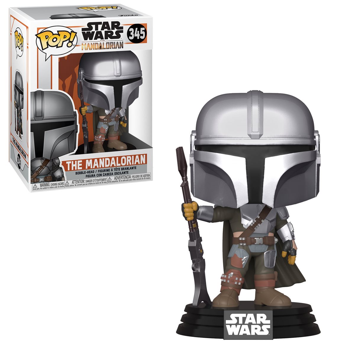 Funko-Star Wars: The Mandalorian - The Mandalorian Pop! Vinyl Figure-FU45545-Legacy Toys