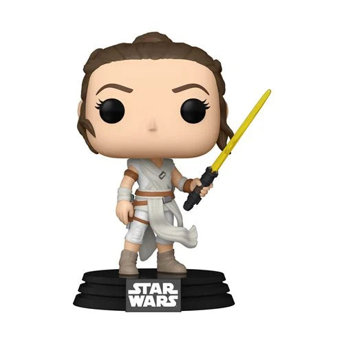 Funko-Star Wars: The Rise of Skywalker - Rey with Yellow Saber Funko Pop! Vinyl Figure-FU51482-Legacy Toys