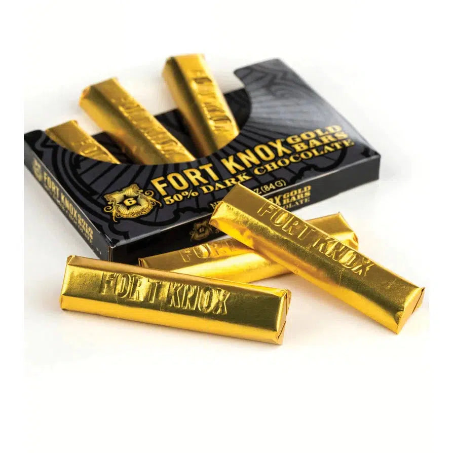 Gerrit Verburg-Fort Knox Mini Gold Bars - Dark Chocolate 2.96 oz.--Legacy Toys