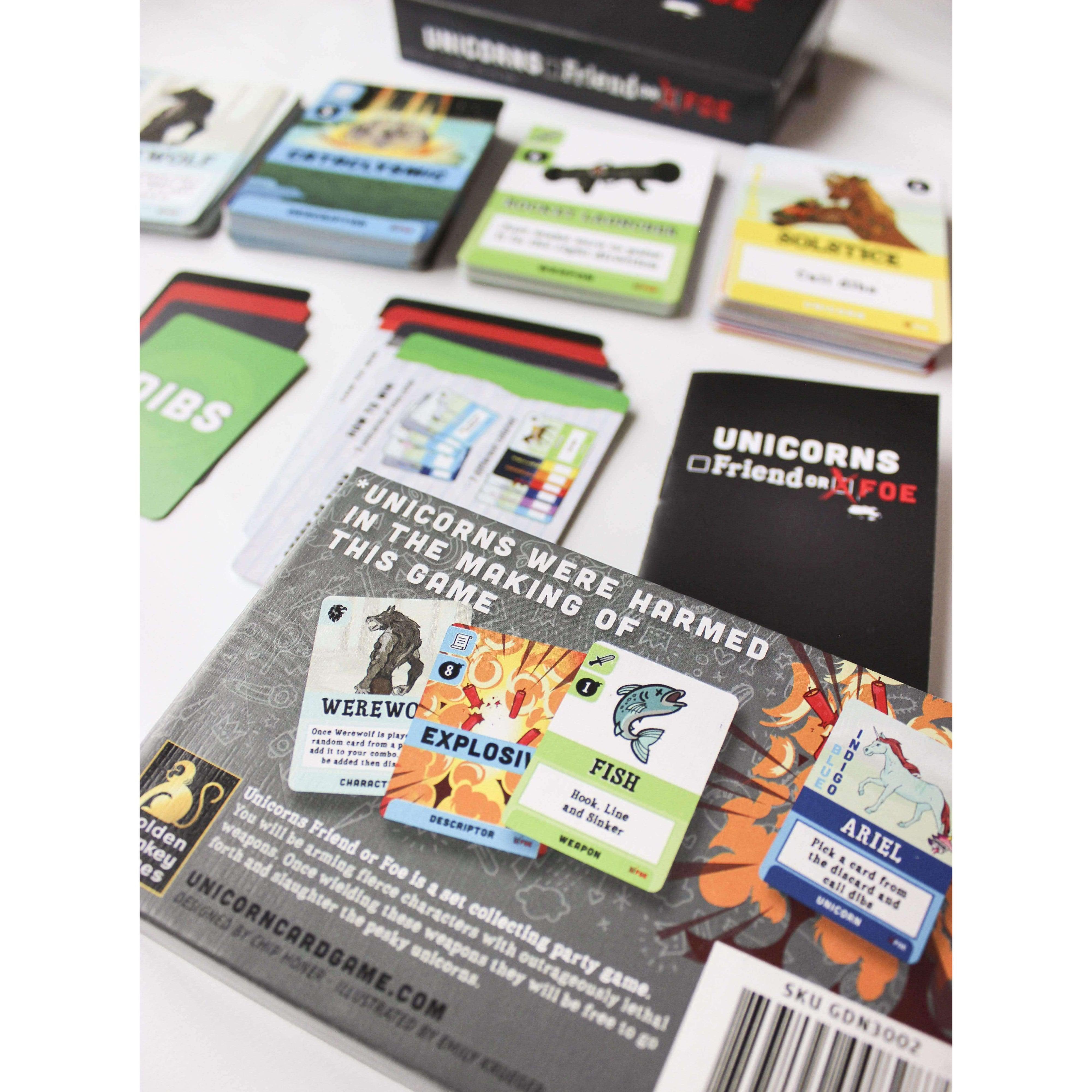 Golden Monkey Games-Unicorns Friends or Foe Party Card Game for Kids & Adults--Legacy Toys