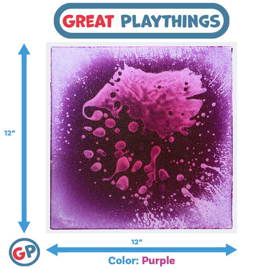 Great Playthings-11.8" Square Liquid Sensory Floor Tile - Box of 6-GP1125-Purple-Legacy Toys