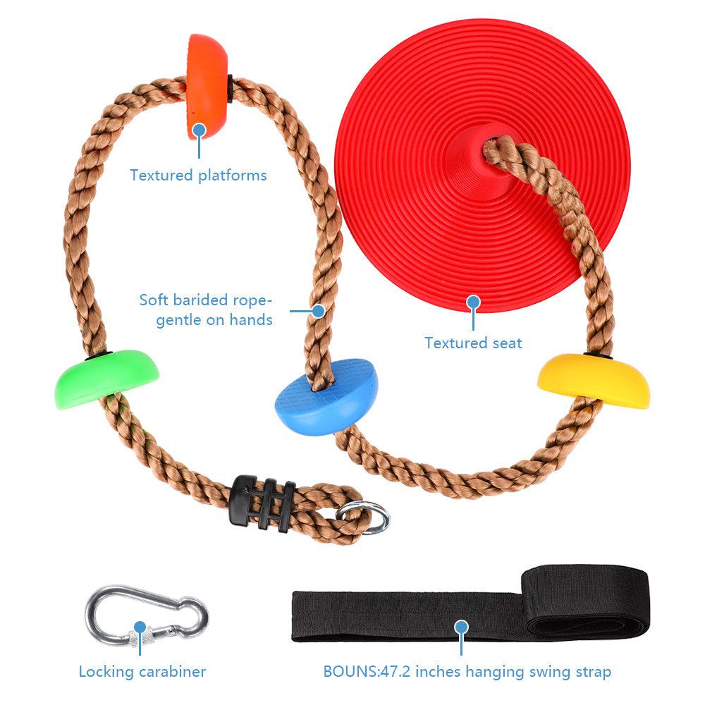 Great Playthings Climbing Rope with Disc Swing
