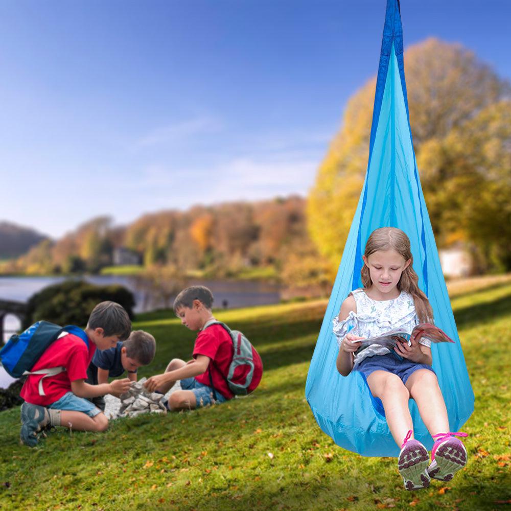 Great Playthings-The Snuggle Swing Hanging Chair in 4 different colors-GP1010-Blue-Legacy Toys