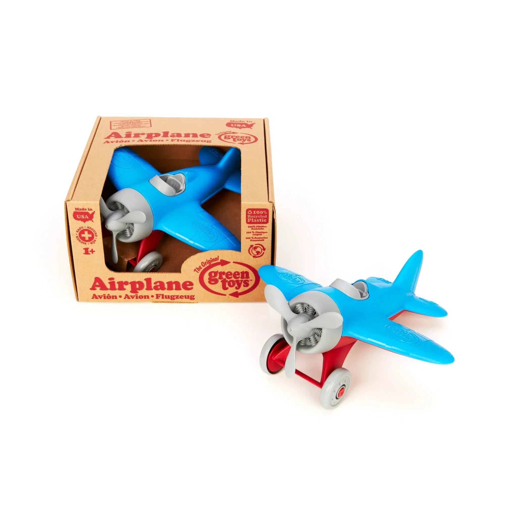 Green Toys-Airplane - Blue-AIRB-1027-Legacy Toys
