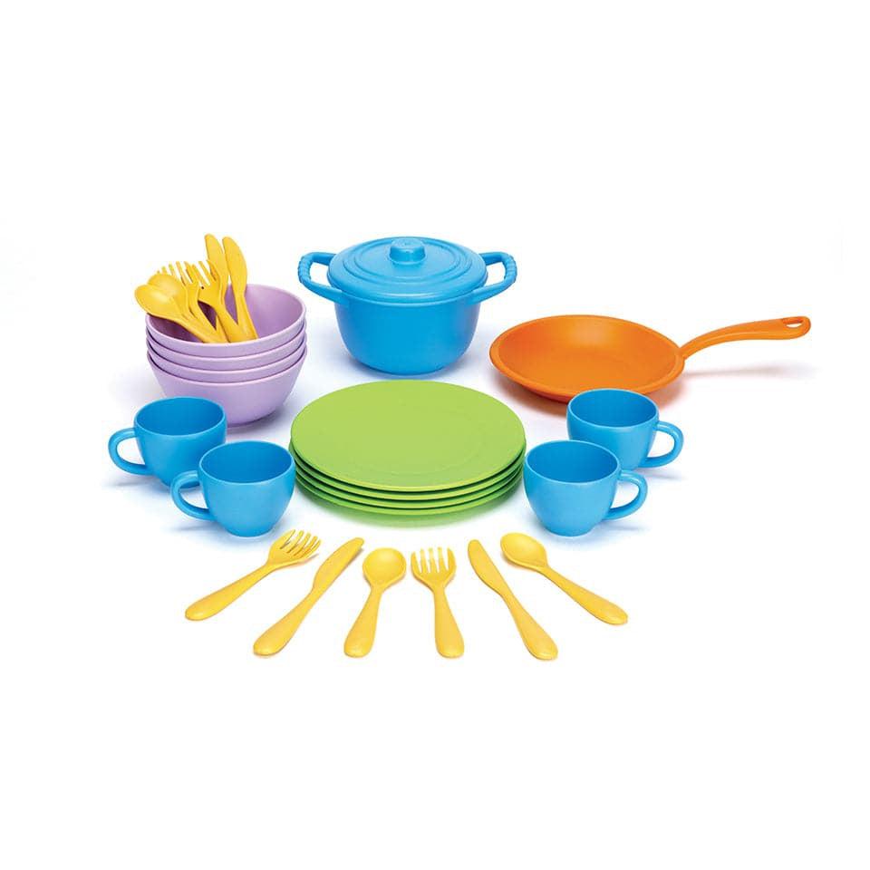Green Toys-Cookware & Dining Set-DIN01R-Legacy Toys
