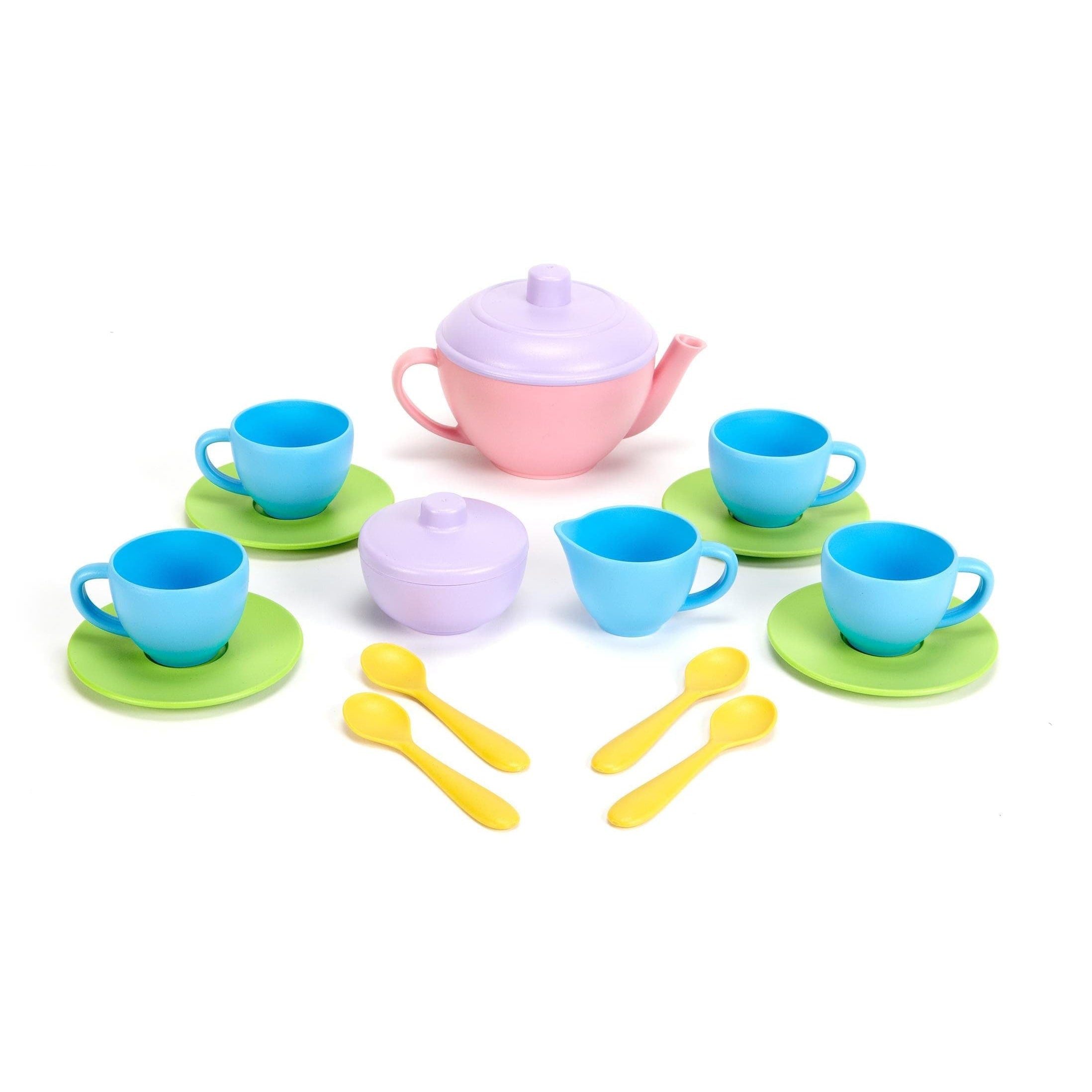 Green Toys-Tea Set - Pink-TEA01R-Legacy Toys