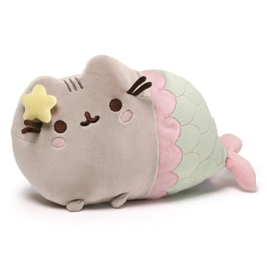 Gund-Pusheen Mermaid with Star, 12 in-6049515-Legacy Toys