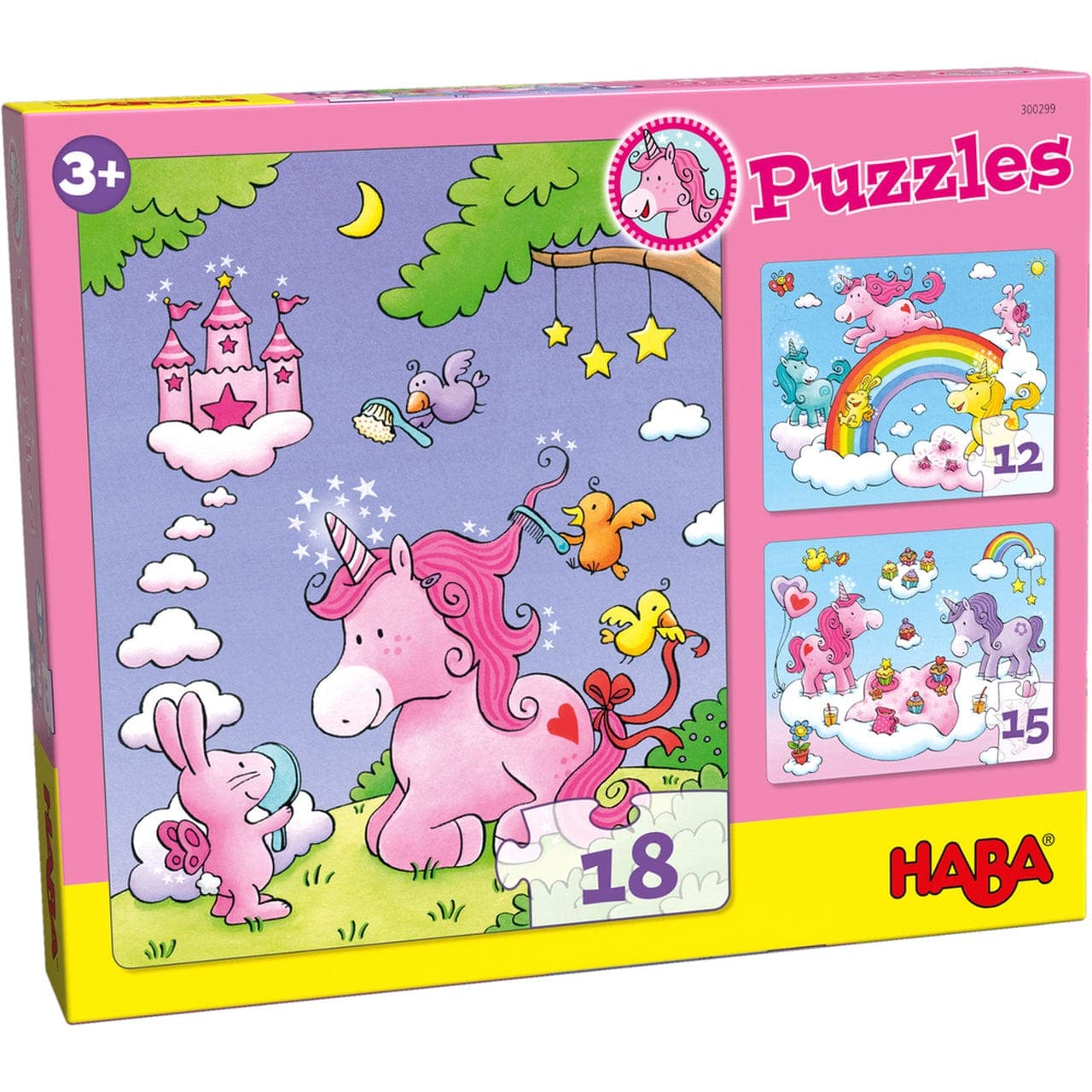 Haba-Unicorn Glitterluck Puzzles-300299-Legacy Toys