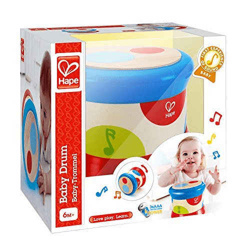 Hape-Baby Drum-E0333F-Legacy Toys