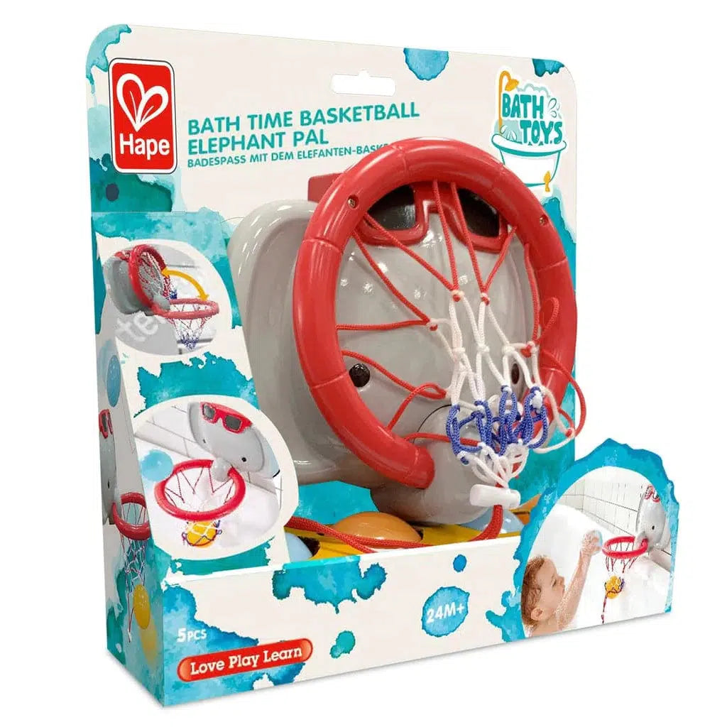 Hape-Bath Time Basketball Elephant Pal-E0221-Legacy Toys