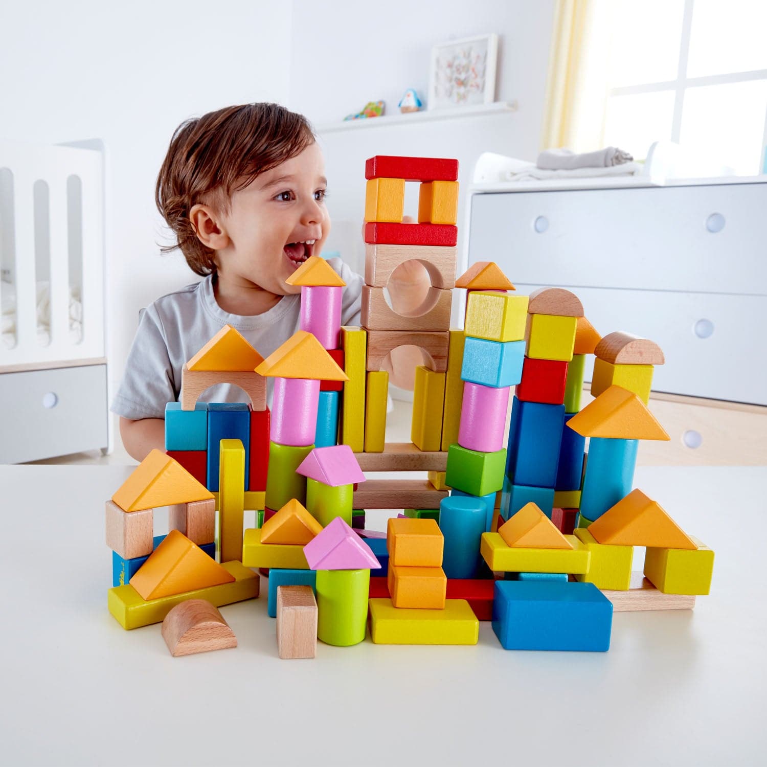 Hape-Build Up and Away Blocks - 100 Pieces-E0427-Legacy Toys