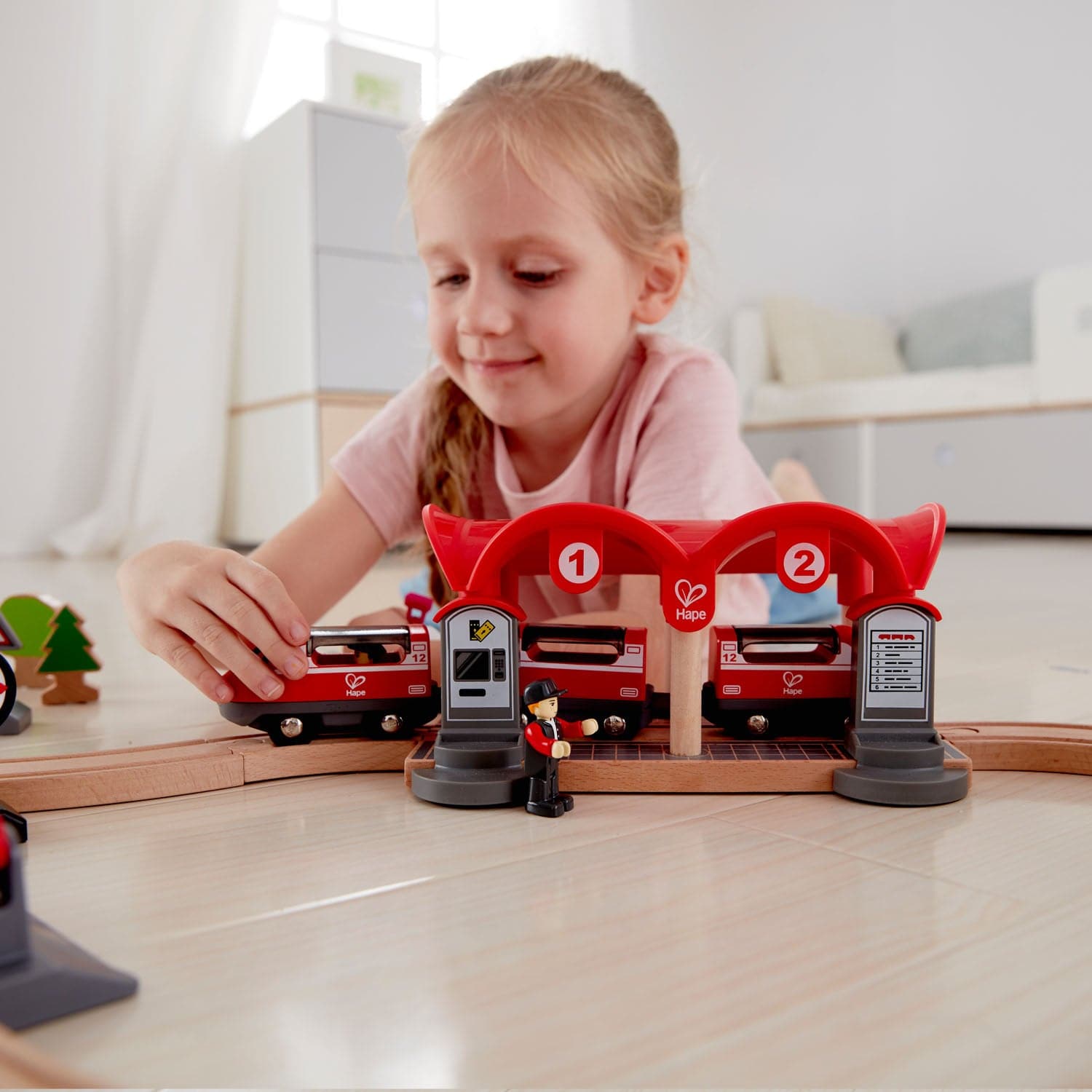 Hape-Busy City Rail Set-E3730-Legacy Toys