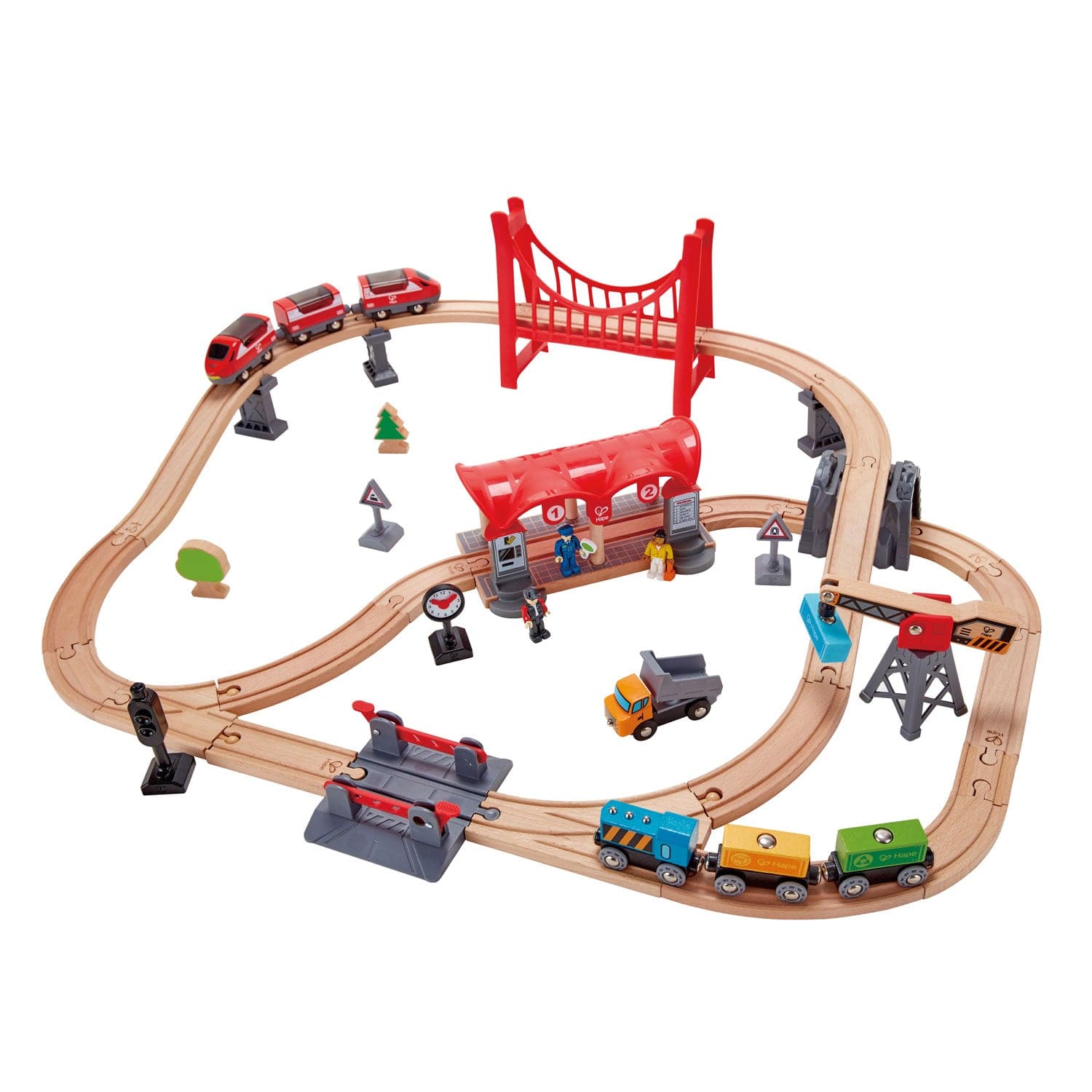 Hape-Busy City Rail Set-E3730-Legacy Toys