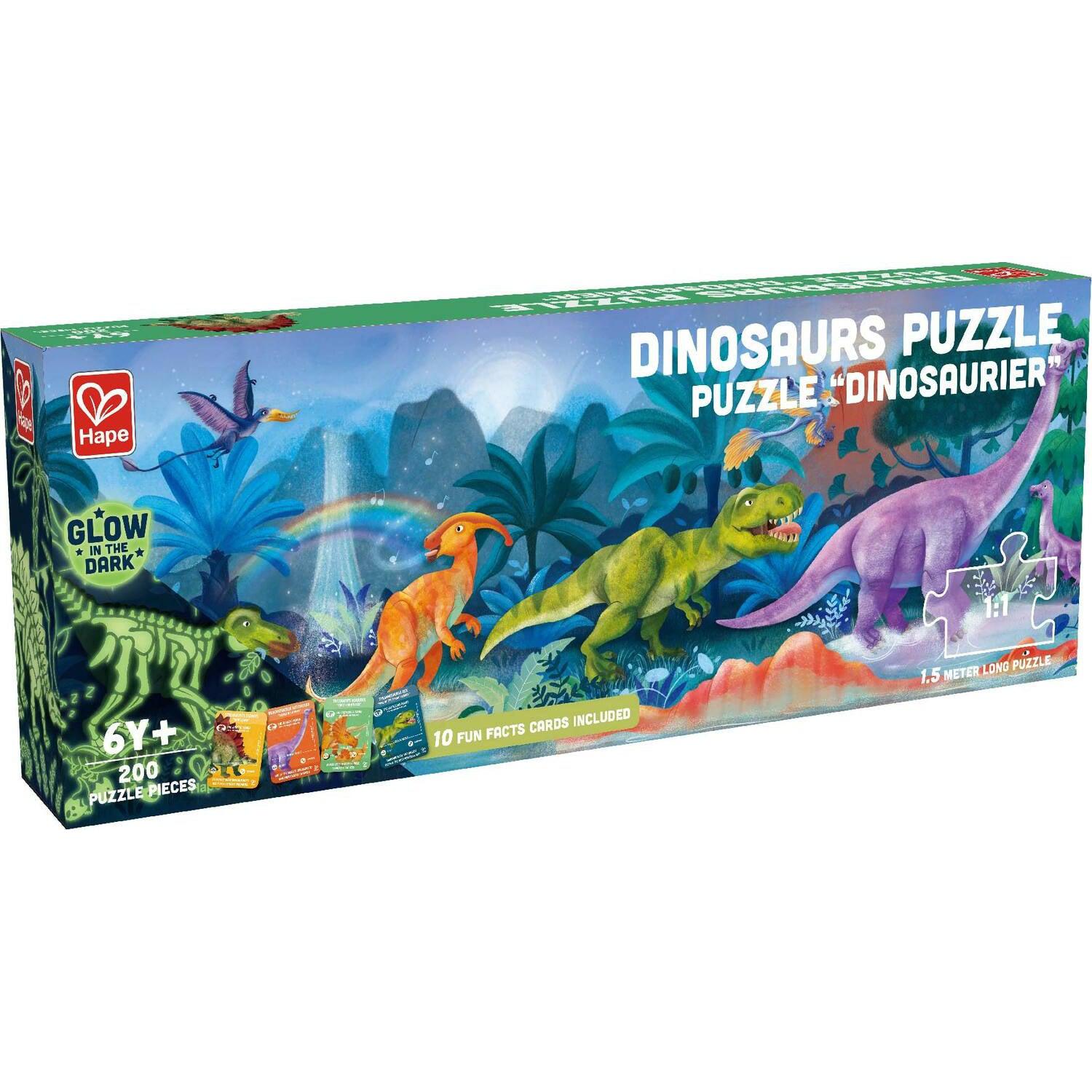 Hape-Dinosaurs Puzzle - Glow in the Dark-E1632-Legacy Toys