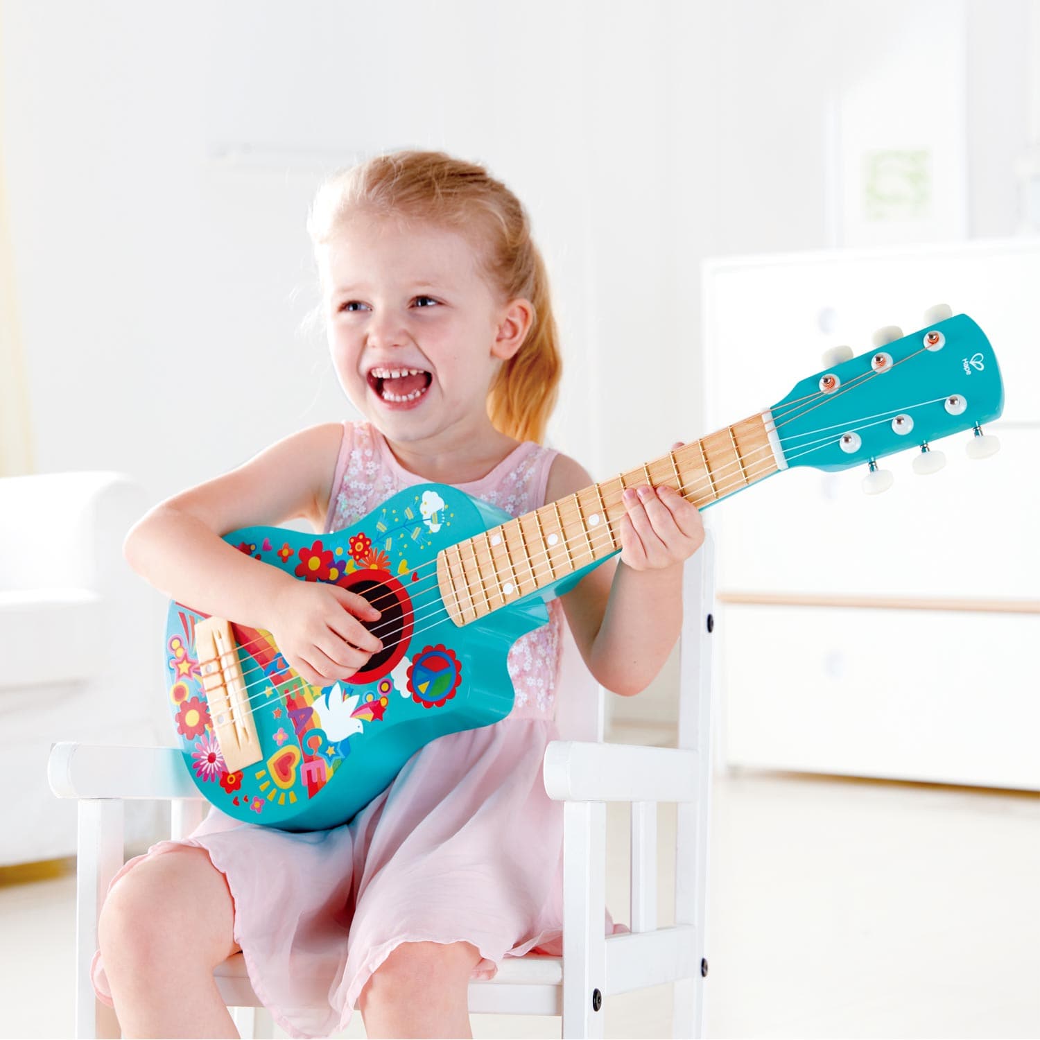 Hape-Flower Power Guitar-E0600-Legacy Toys