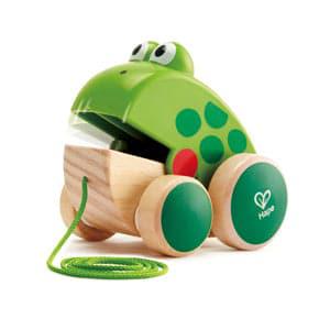 Hape-Frog Pull Along-E0361-Legacy Toys