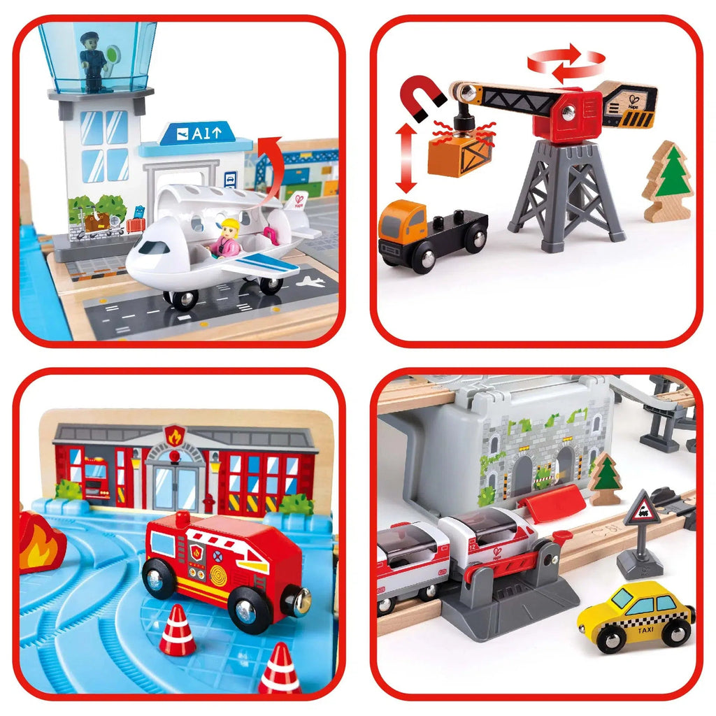 Hape-Hape Super Cityscape Transport Bucket Set-E3773-Legacy Toys