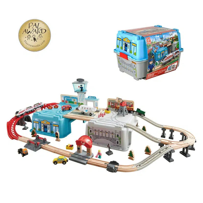 Hape-Hape Super Cityscape Transport Bucket Set-E3773-Legacy Toys