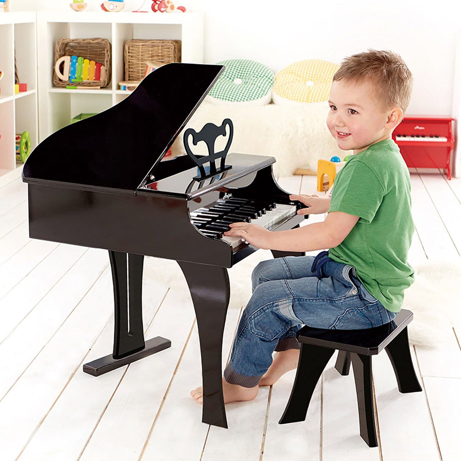 Hape-Happy Grand Piano - Black-E0320-Legacy Toys
