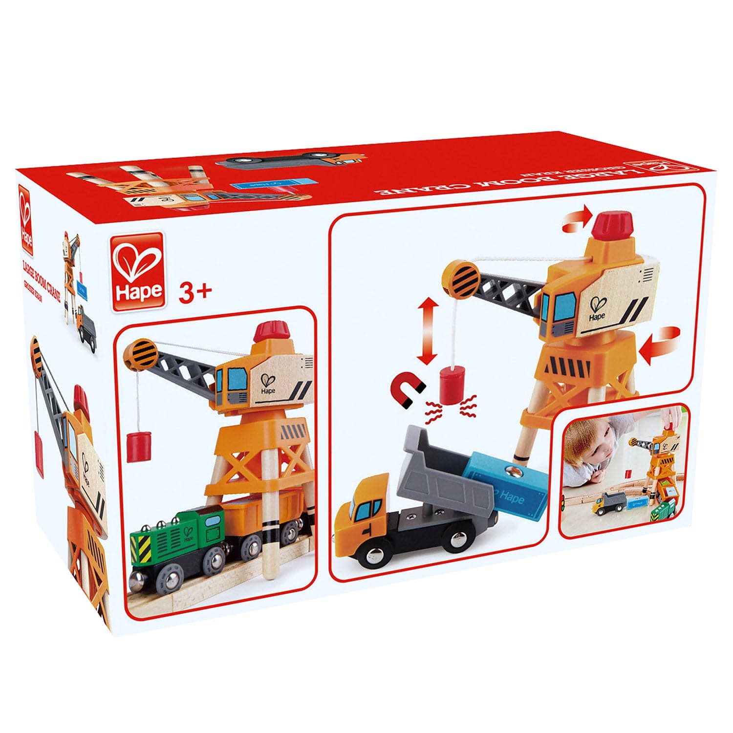 Hape-Large Boom Crane-E3715-Legacy Toys