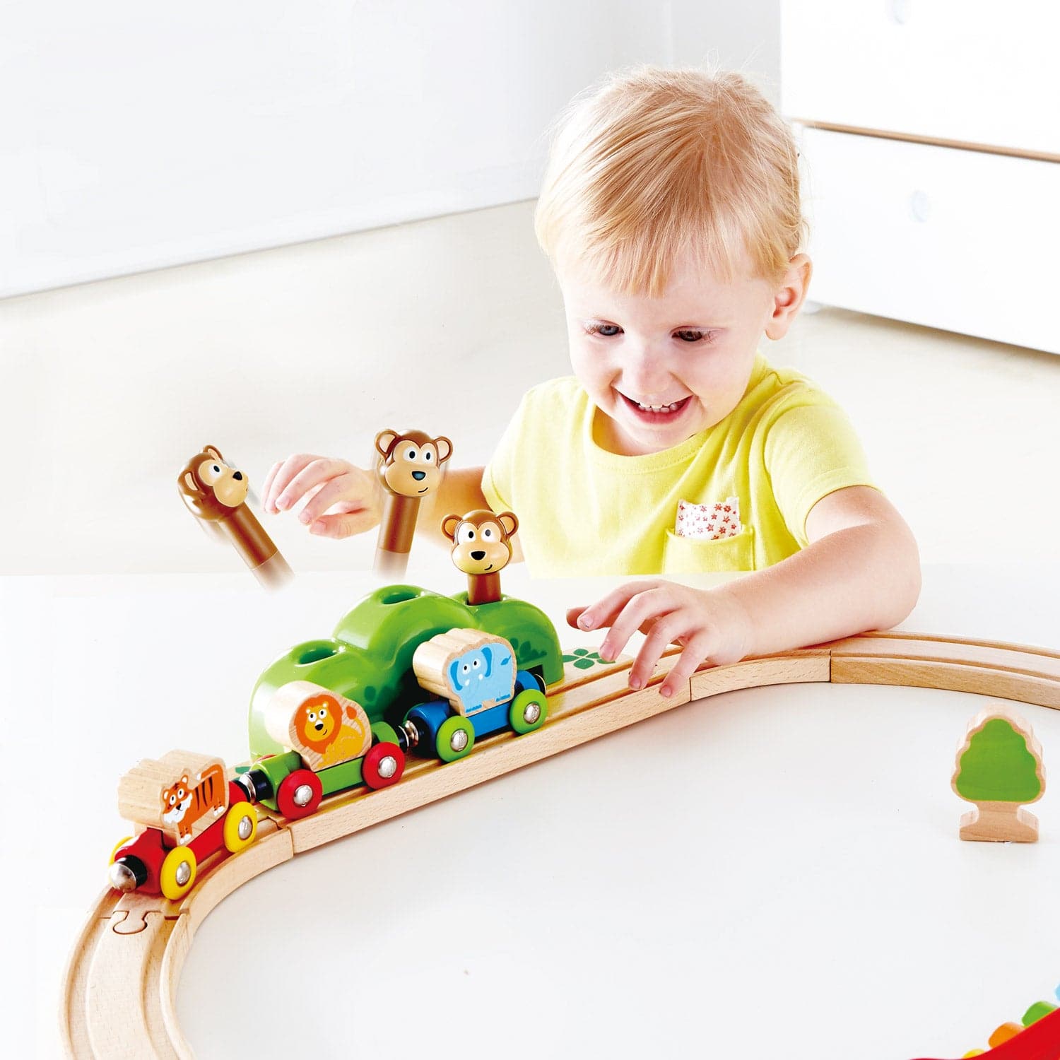 Hape-Music and Monkeys Railway-E3825-Legacy Toys