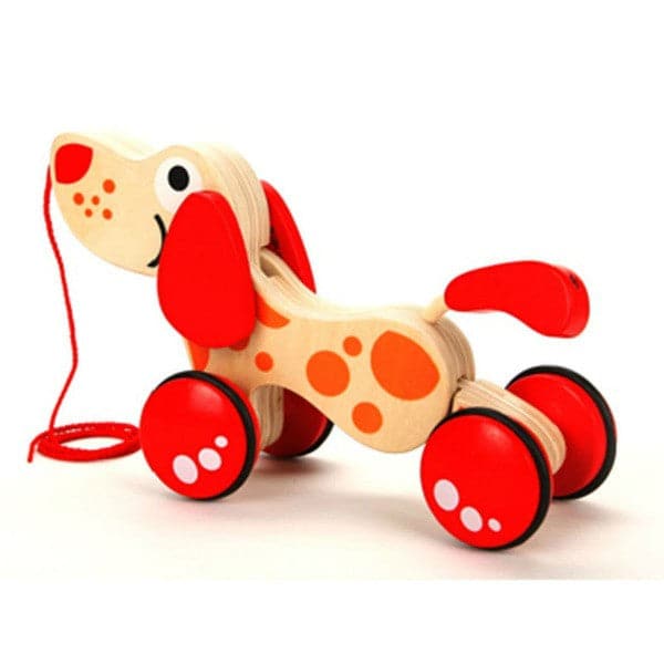 Hape-Pepe Pull Along Puppy-E0347B-Legacy Toys