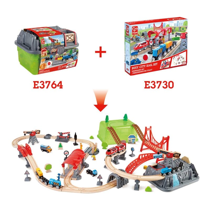 Hape-Railway Bucket Builder Set-E3764-Legacy Toys