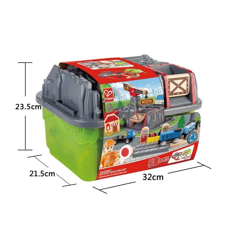 Hape-Railway Bucket Builder Set-E3764-Legacy Toys