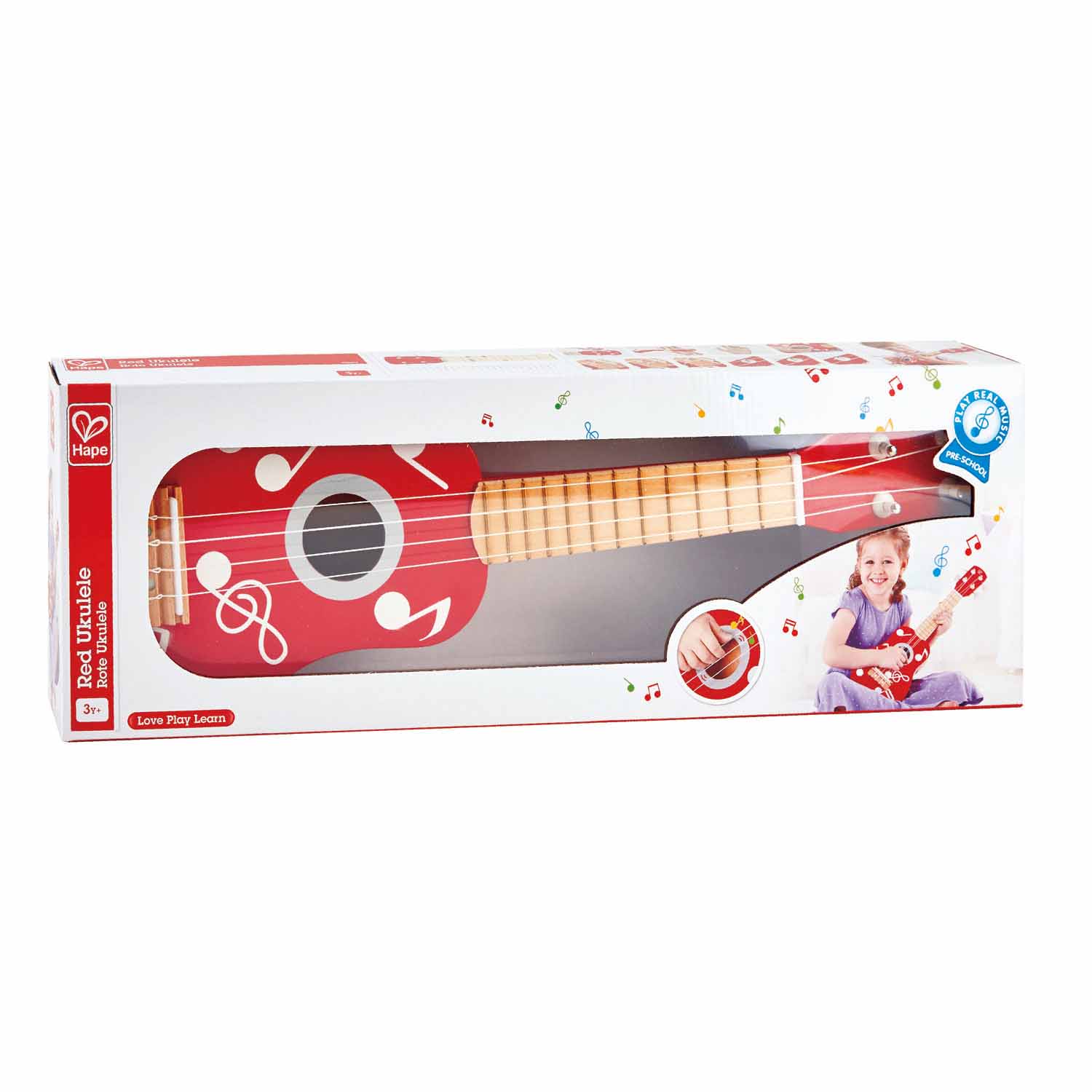 Hape-Rock Star Ukulele - Red-E0603-Legacy Toys