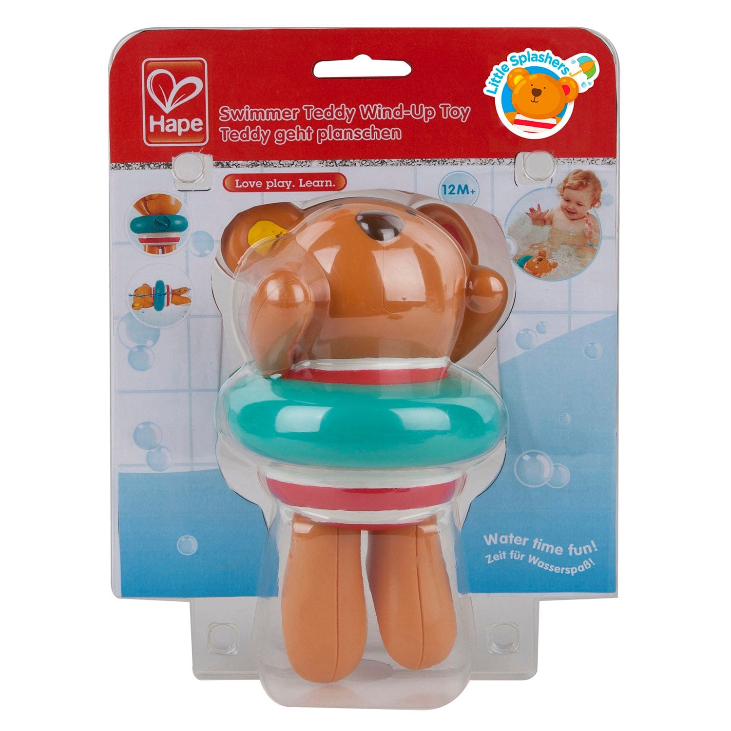 Hape-Swimmer Teddy Wind-Up Toy-E0204-Legacy Toys