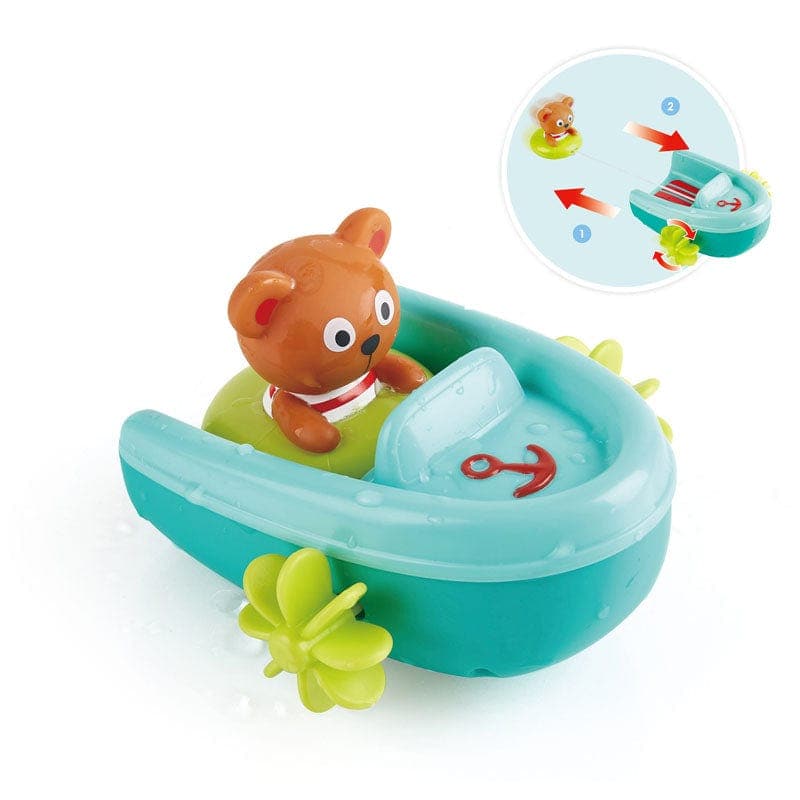 Hape-Tubing Pull-back Boat-E0217-Legacy Toys