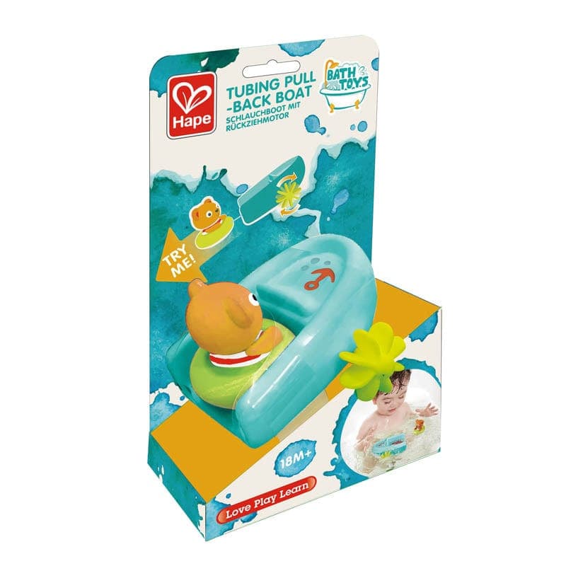 Hape-Tubing Pull-back Boat-E0217-Legacy Toys