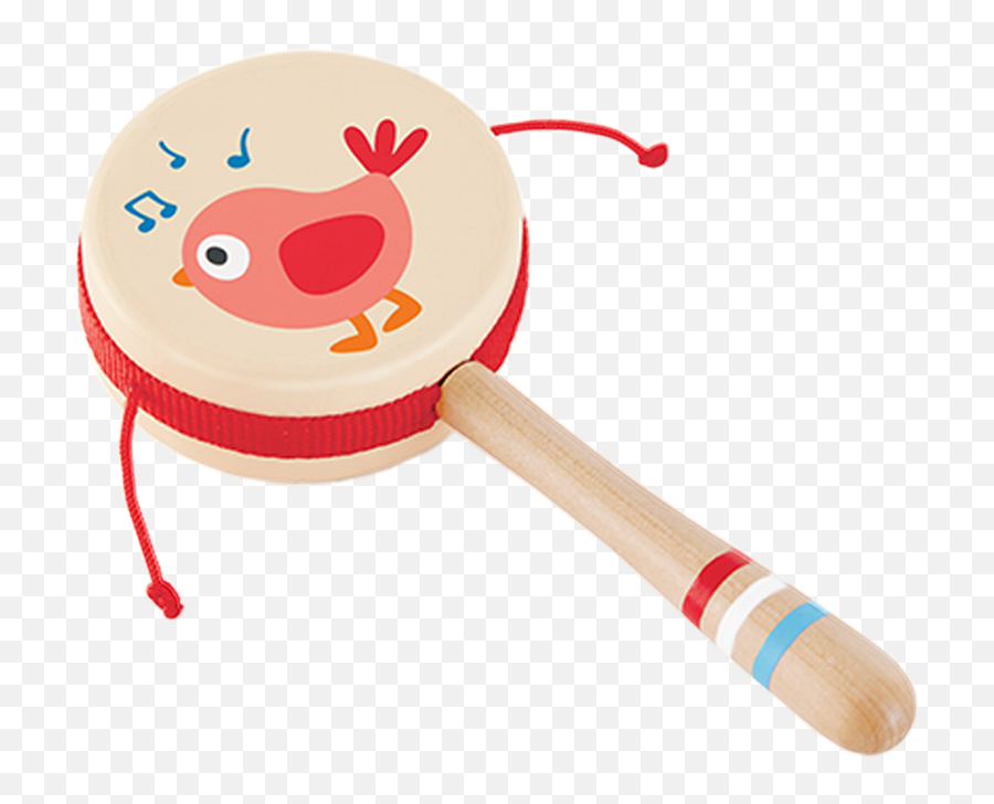 Hape-Twittering Bird Drum Shaped Rattle-E8380-Legacy Toys