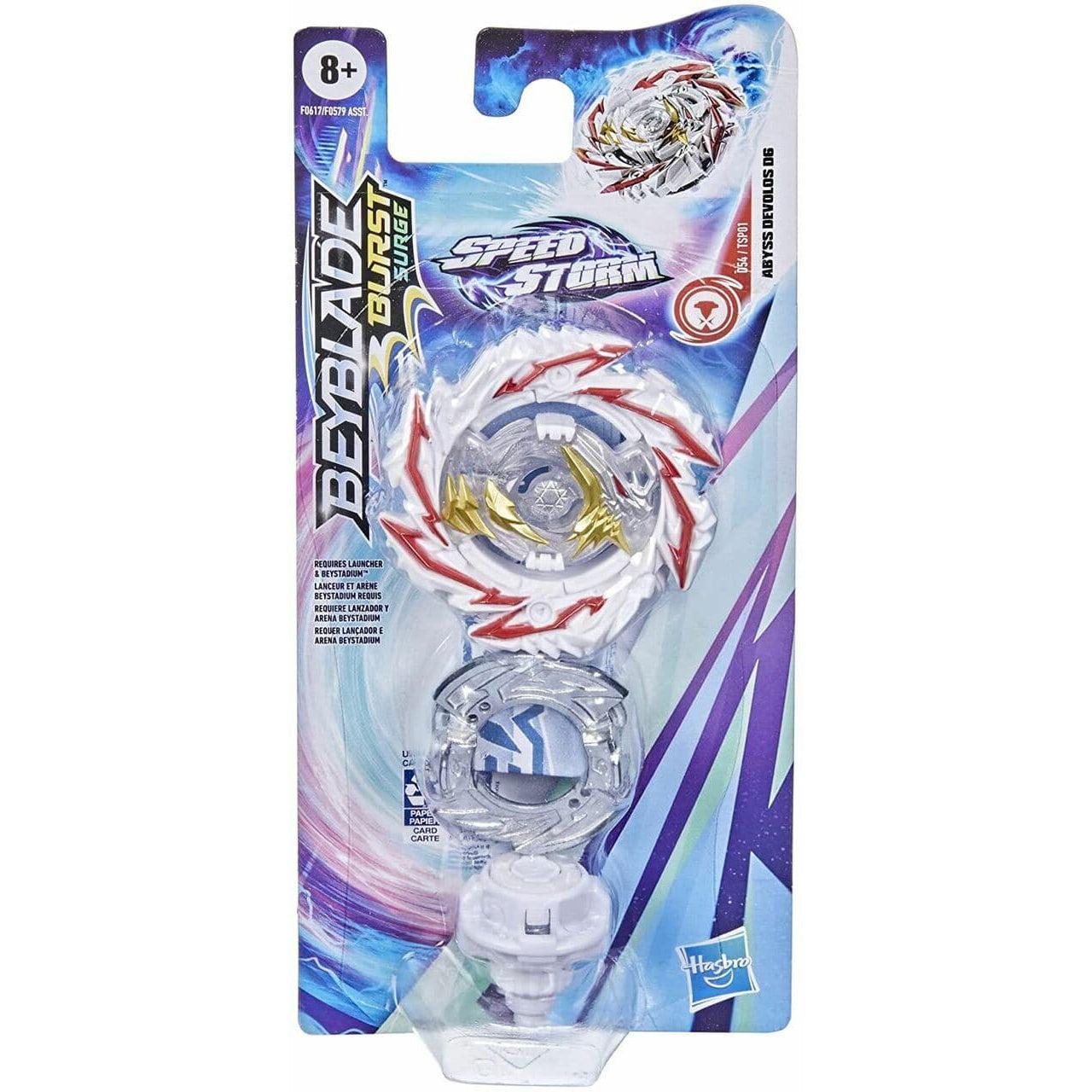 Hasbro-Beyblade Speedstorm Single Pack Assorted-F0617-Abyss Devolos D6-Legacy Toys