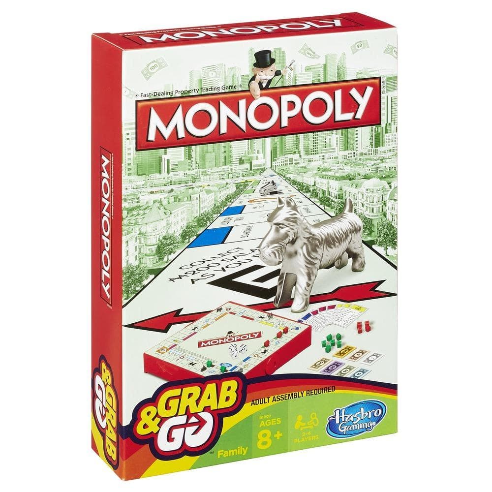 Hasbro-Grab & Go Travel Game Assortment-B1002-Monopoly-Legacy Toys