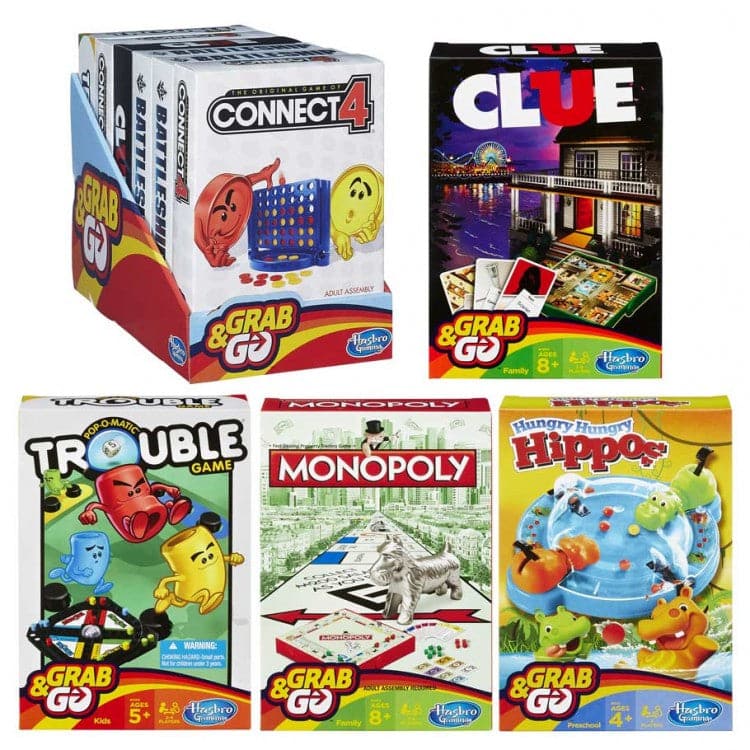 Hasbro-Grab & Go Travel Game Assortment--Legacy Toys