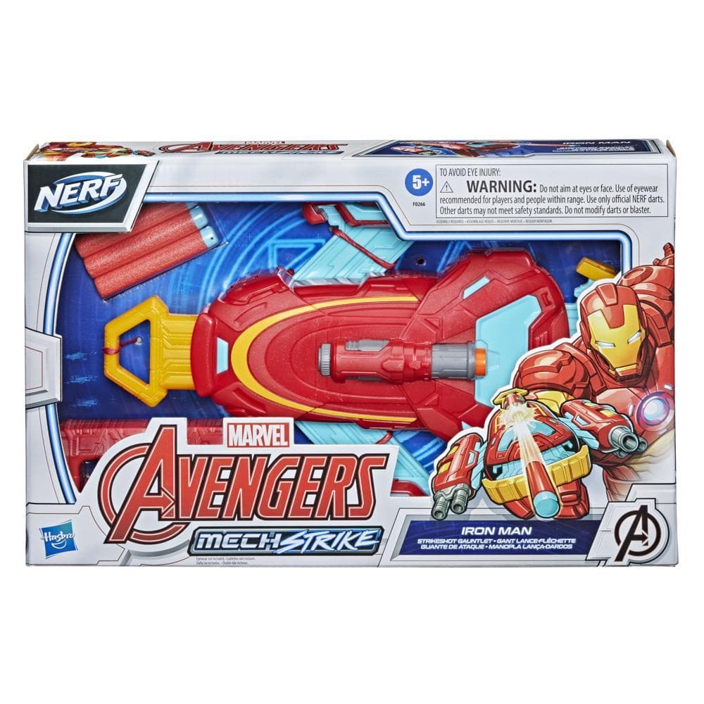 Hasbro-Marvel Avengers Mech Strike Iron Man Strikeshot Gauntlet-F0266-Legacy Toys