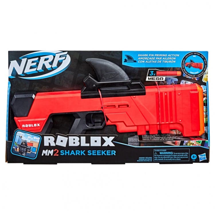 Hasbro-Nerf Mega Roblox Shark Seeker Blaster-F2488-Legacy Toys