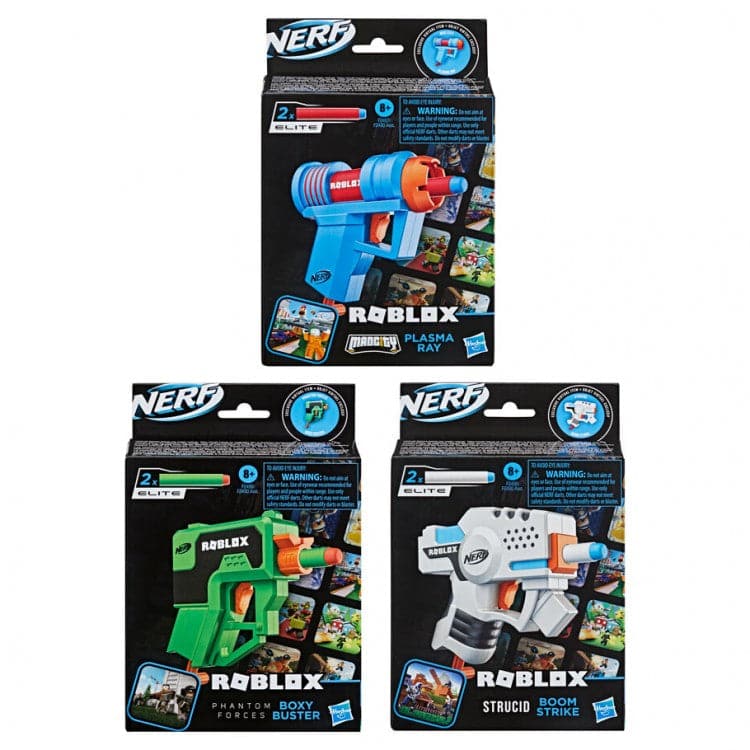  NERF Roblox Phantom Forces: Boxy Buster Dart Blaster, Pull-Down  Priming Handle, 2 Elite Darts, Code to Unlock in-Game Virtual Item : Toys &  Games