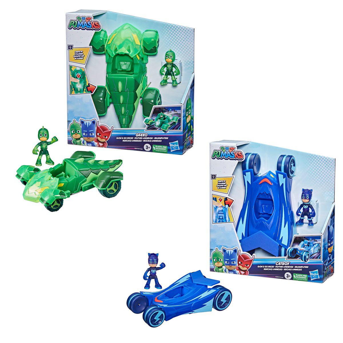 Hasbro-PJ Masks Glow & Go Racers--Legacy Toys