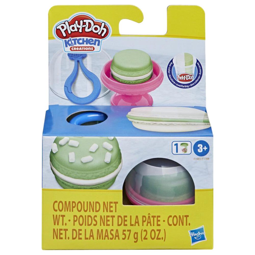 Hasbro-Play-Doh Creations Cupcakes and Macarons Mini Clip-On Assortment-F1788-Macaron-Legacy Toys