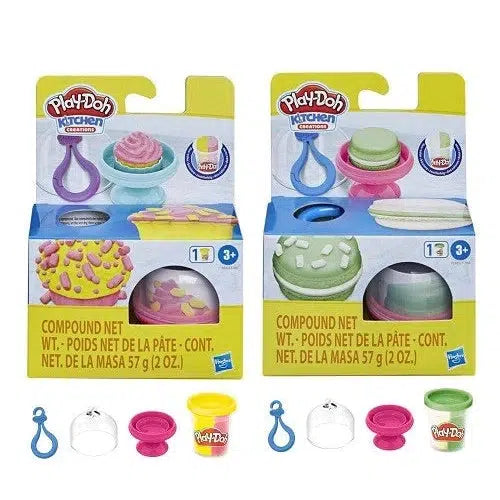 Hasbro-Play-Doh Creations Cupcakes and Macarons Mini Clip-On Assortment--Legacy Toys