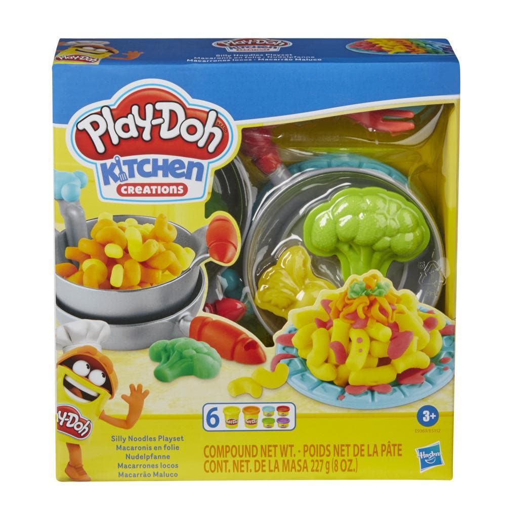 Hasbro-Play-Doh Kitchen Creations Silly Snacks Assortment-E9369-Silly Noodles Playset-Legacy Toys