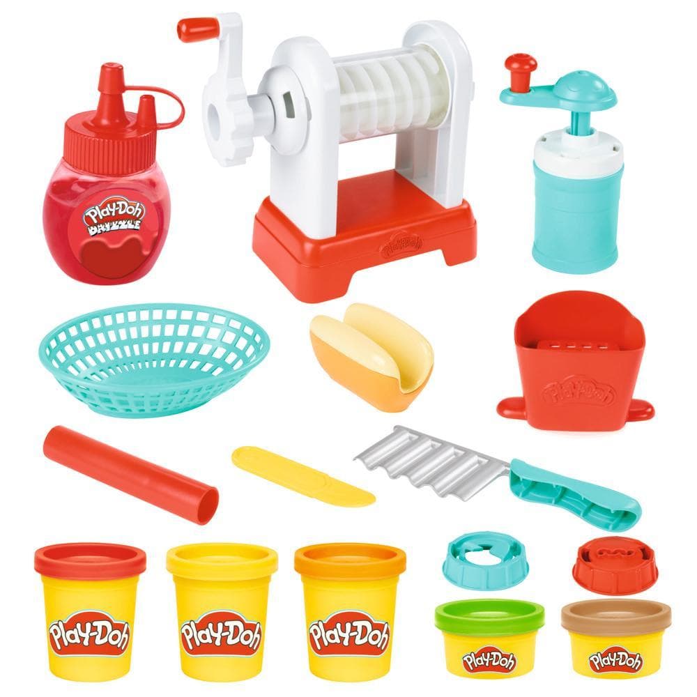 Hasbro-Play-Doh Kitchen Creations Spiral Fries Playset-F1320-Legacy Toys