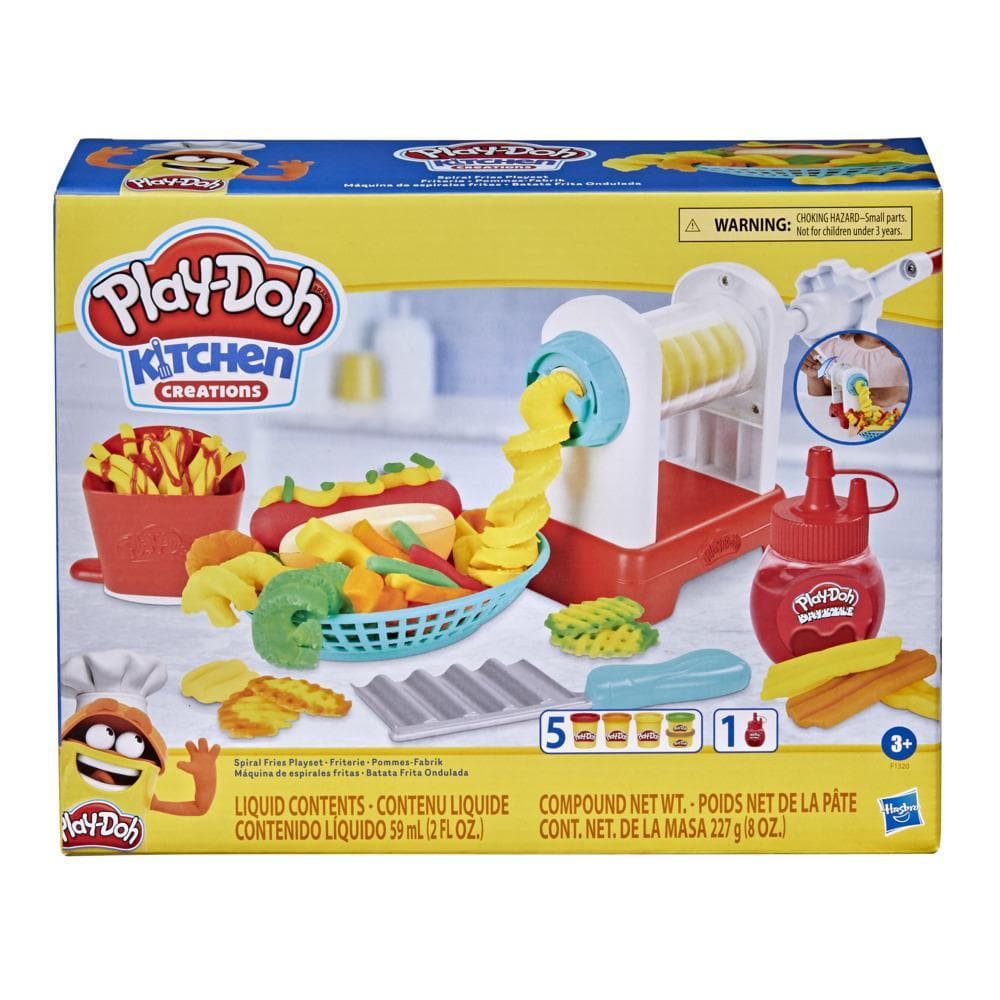 Hasbro-Play-Doh Kitchen Creations Spiral Fries Playset-F1320-Legacy Toys